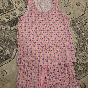 Posh Peanut Pink and Blue Women's Pajama Set